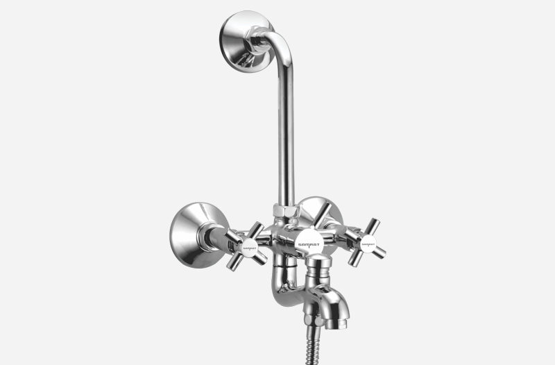 Three-In-One Wall Mixer With L Bend
